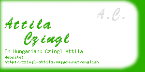 attila czingl business card